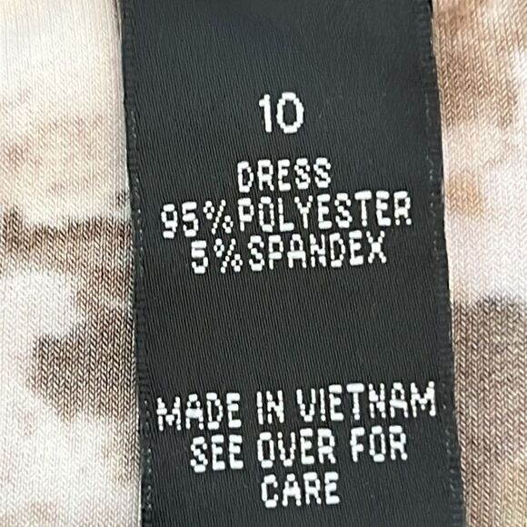 Sleeveless Tie Dye-Look Sheath Midi Dress - Size 10 - Picture 4 of 5